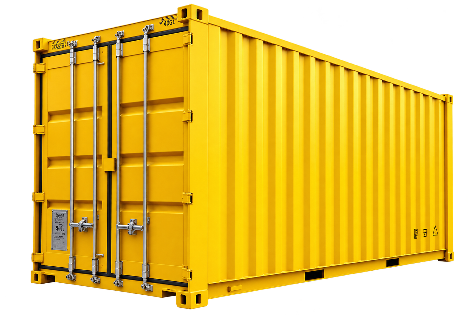 Blue shipping container
